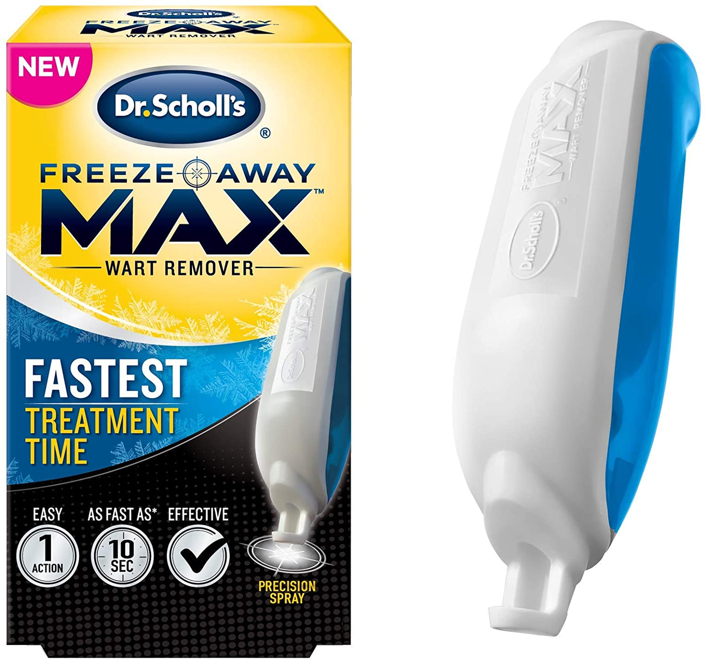 Dr. Scholl'S Freeze Away MAX Wart Remover 10 Applications, Safe to Use on Children 4+, Our Fastest Treatment Time