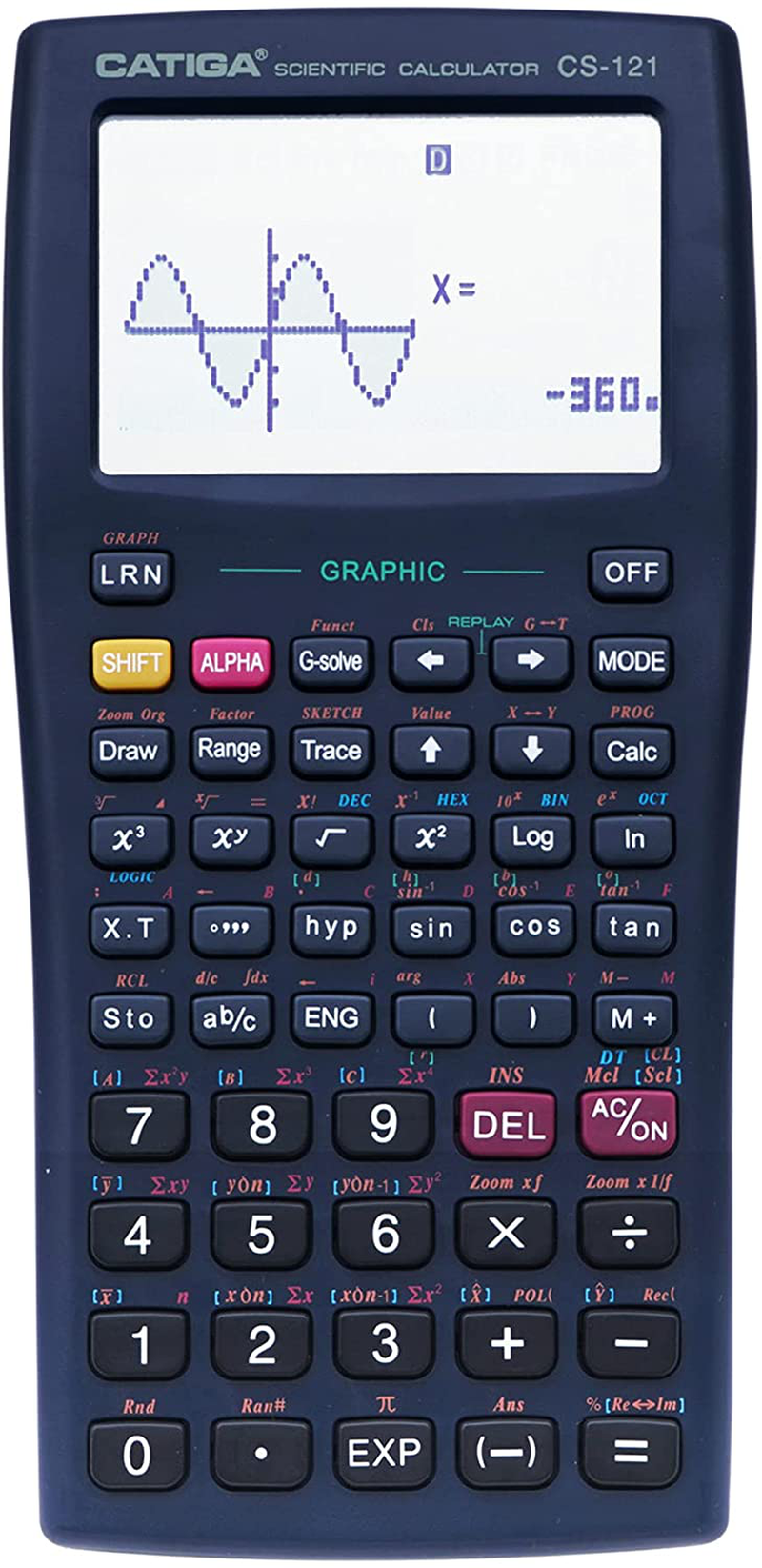 Scientific Graphic Calculator - CATIGA CS121 - Scientific and Engineering Calculator - Programmable System (Black)