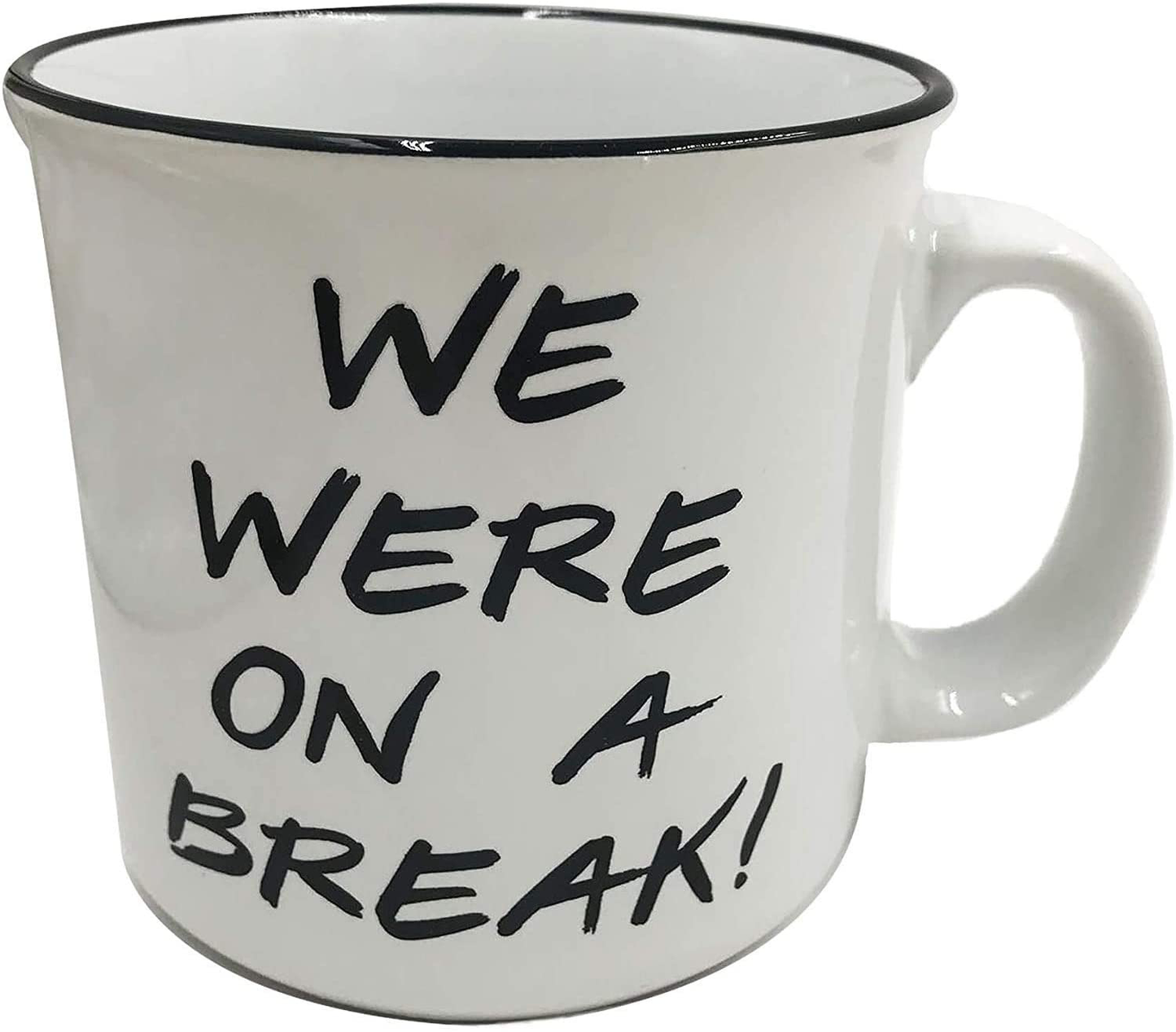 Silver Buffalo FRIENDS Central Perk Black Ceramic Mug Oversized for Coffee, Soup, 24 Ounces