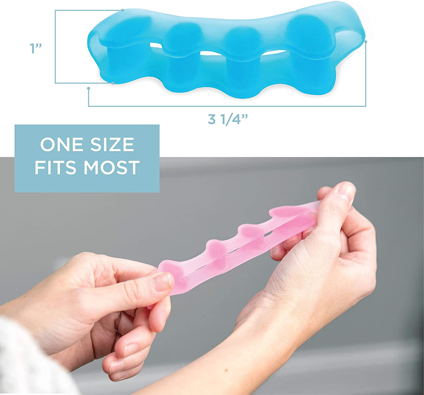 Mind Bodhi Toe Separators to Correct Bunions and Restore Toes to Their Original Shape (Bunion Corrector Toe Spacers Toe Straightener Toe Stretcher Big Toe Correctors) Universal Size (White)