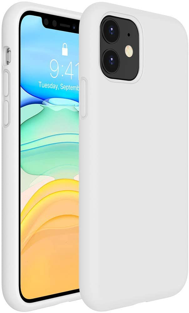 Gel Rubber Full Body Protection Cover Case Drop Protection Case Liquid Silicone Case Compatible with iPhone 11 6.1 inch