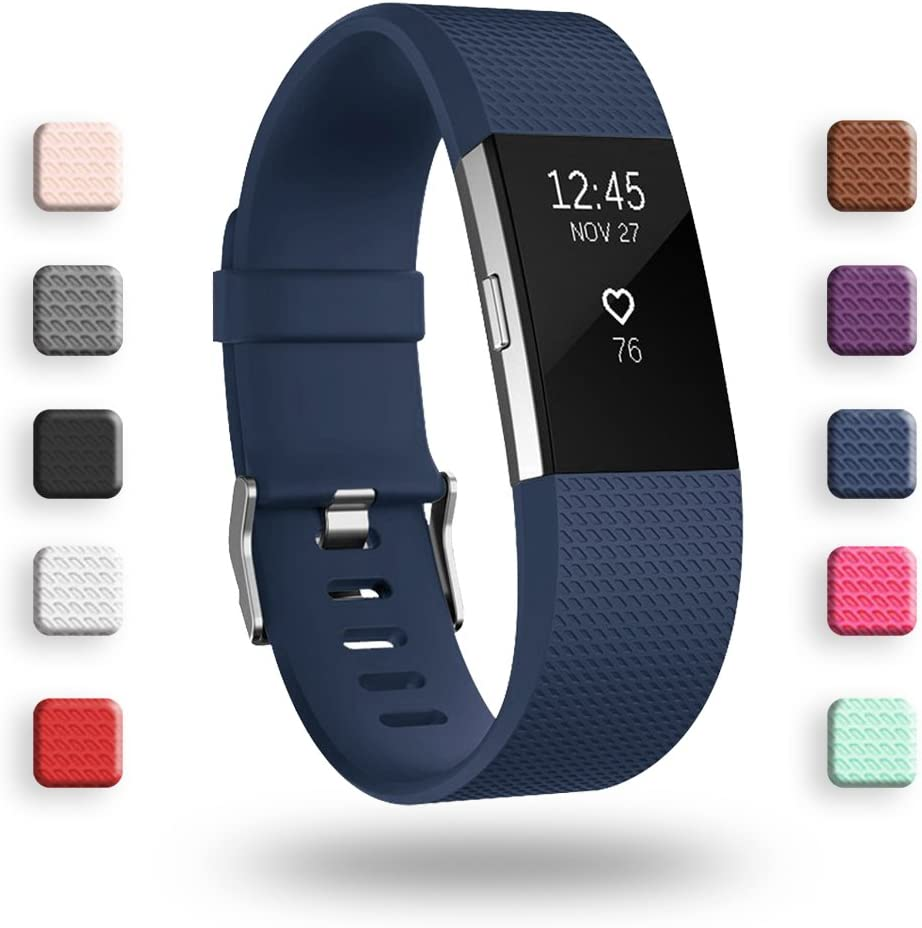 Replacement Bands Compatible for Fitbit Charge 2, Classic & Special Edition Adjustable Sport Wristbands