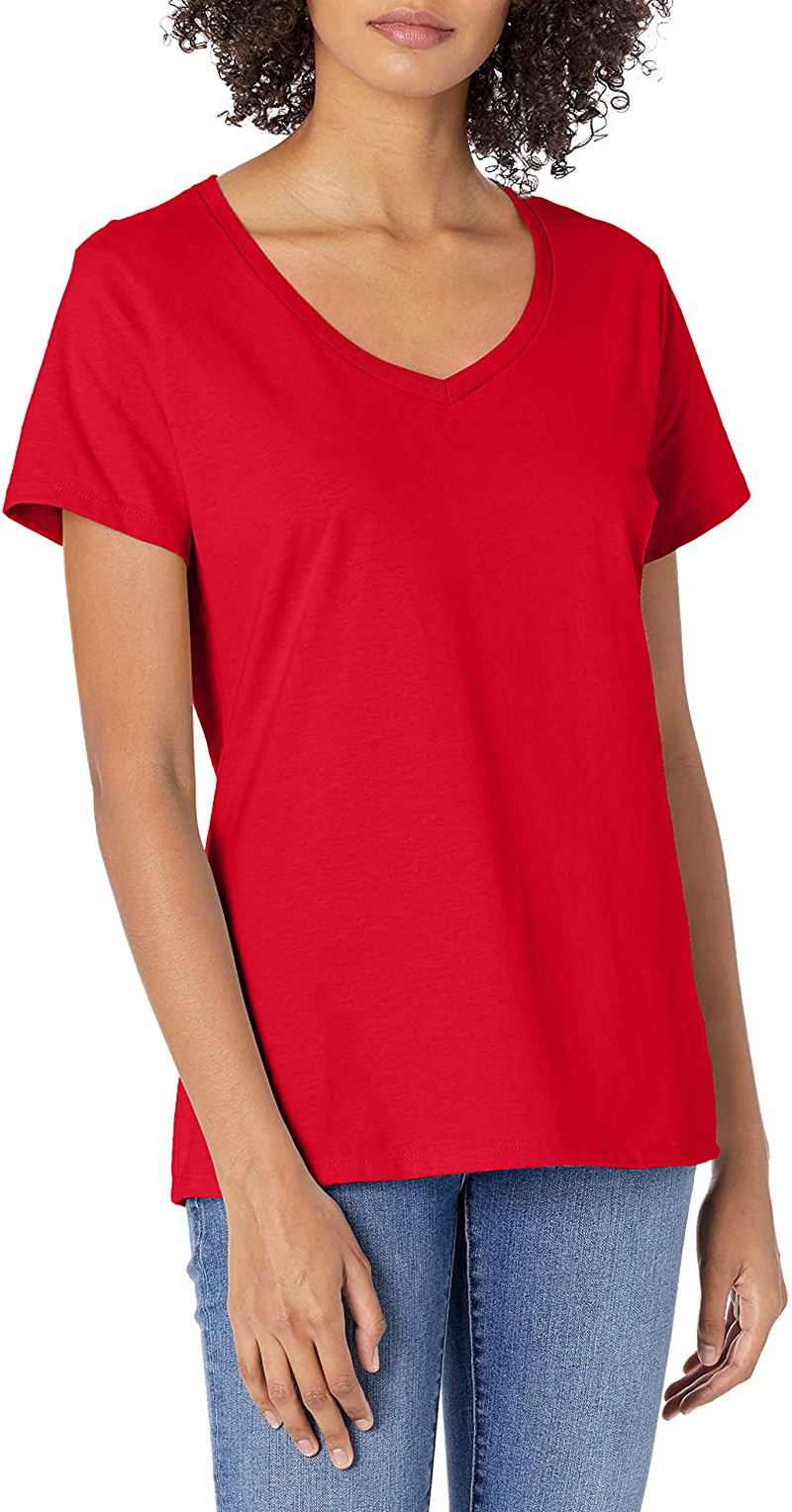 Hanes Women’s Perfect-T Short Sleeve V-neck T-shirt