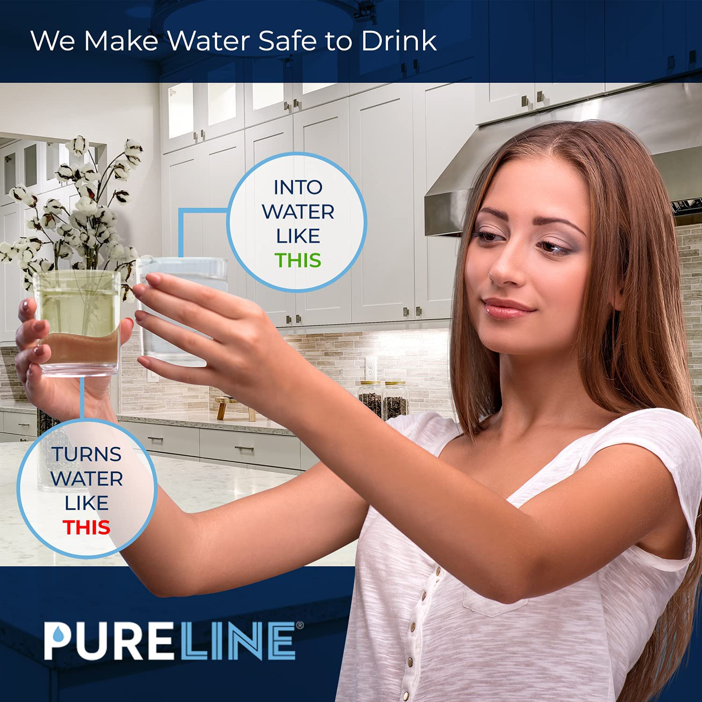 Pureline MWF Water Filter Replacement. Compatible with GE MWF And MWFP, MWFA, MWFAP, MWFINT, GWF, GWFA, HWF, HWFA, HDX FMG-1, Smartwater, WFC1201, GSE25GSHECSS, 197D6321P006 (3 Pack)