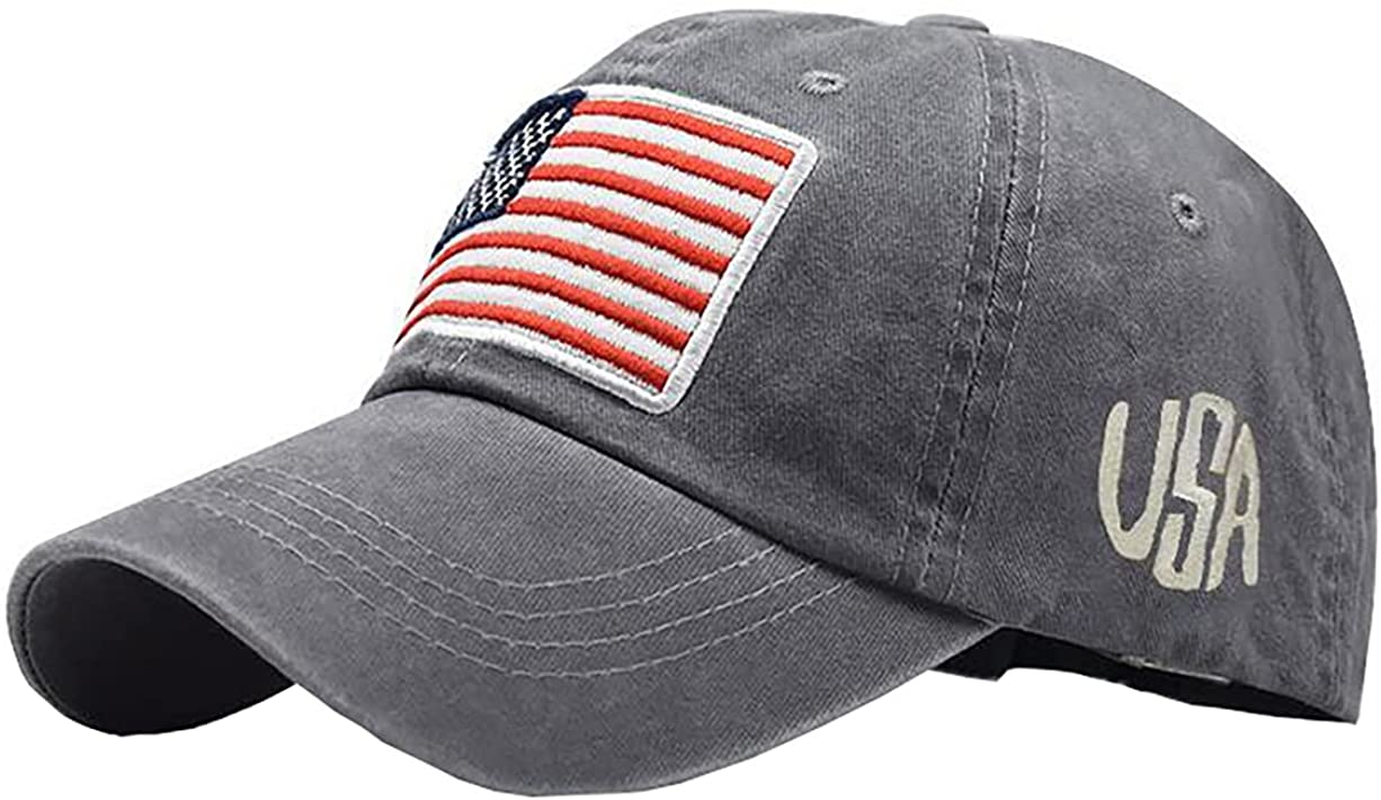 Adjustable Baseball Cap American Flag Hat Headdress Outdoor Sports Cap Peaked Cap Cotton
