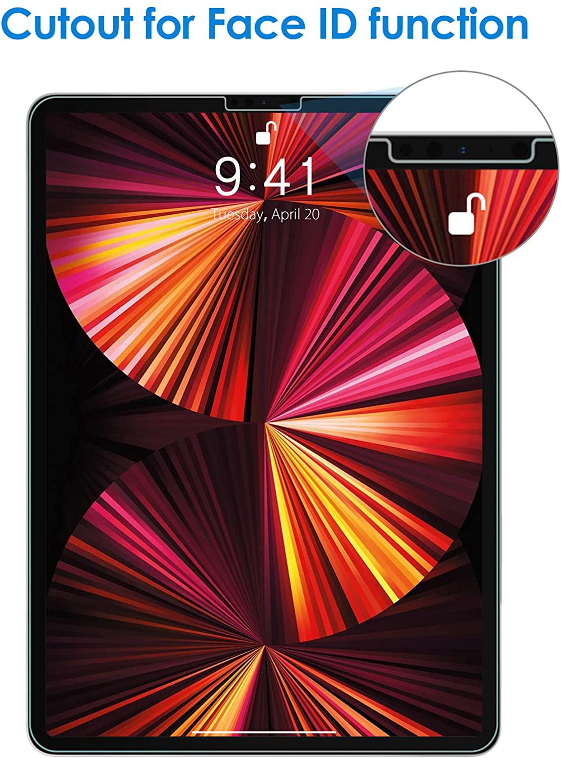 JETech 2-Pack Screen Protector for iPad Air 4 10.9-Inch, iPad Pro 11-Inch All Models, Face ID Compatible, Tempered Glass Film
