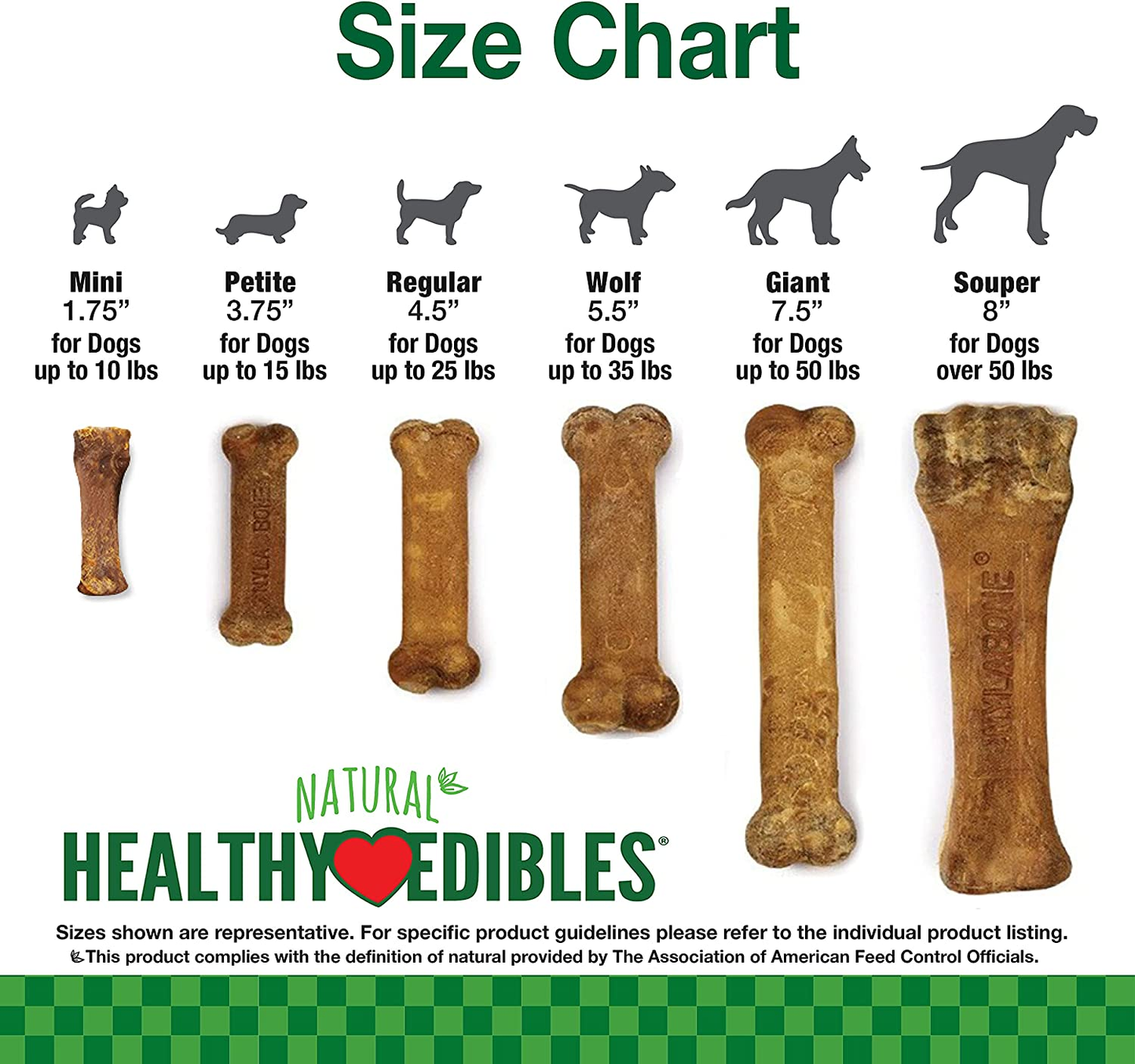 Nylabone Healthy Edibles All-Natural Long Lasting Bacon Flavor Chew Treats 3 Count Bacon Small/Regular