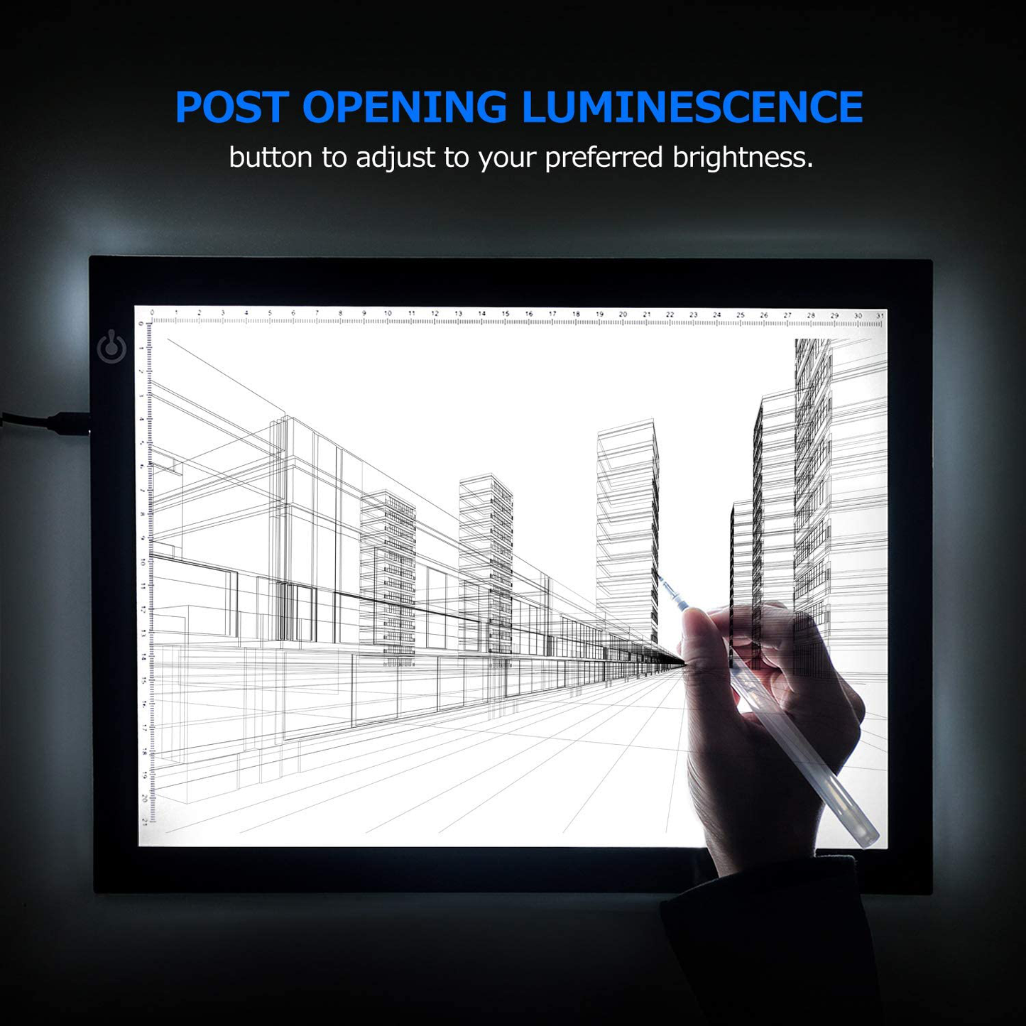 Tracing LED Copy Board Light Box, Ultra-Thin Adjustable USB Power Artcraft LED Trace Light Pad for Tattoo Drawing, Streaming, Sketching, Animation, Stenciling