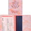 Passport and Vaccine Card Holder Combo - Passport Holder with Vaccine Card Slot Waterproof, Synthetic Leather Passport Case Protector, Stylish Passport Cover with 3D Embossed Patterns, Ultra Slim Passport Holders for Men and Women