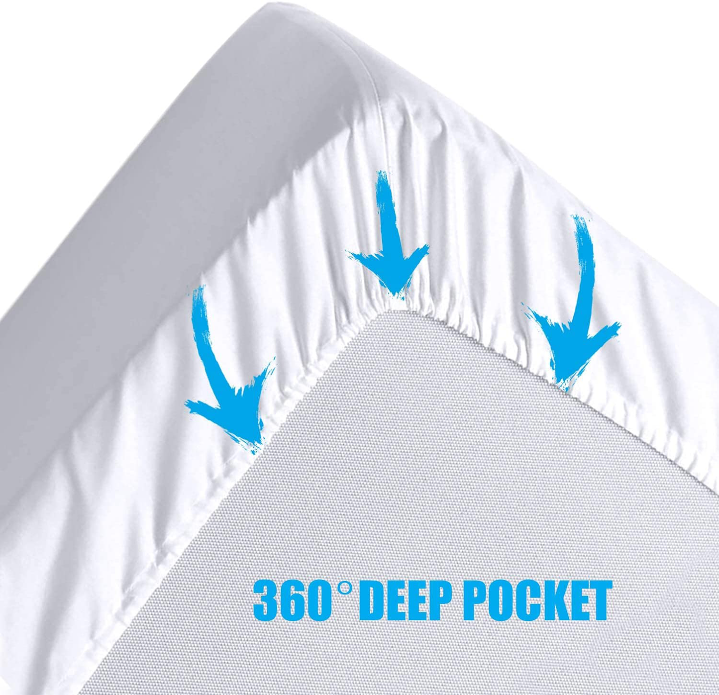 LDC Queen Mattress Pad with 16-Inch Deep Pocket, Comfortable, Breathable, Easy to Put on The Stretchable Quilted Fitted Mattress Cover