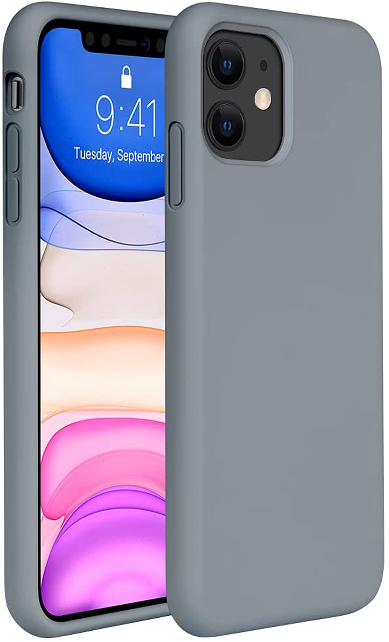 Gel Rubber Full Body Protection Cover Case Drop Protection Case Liquid Silicone Case Compatible with iPhone 11 6.1 inch