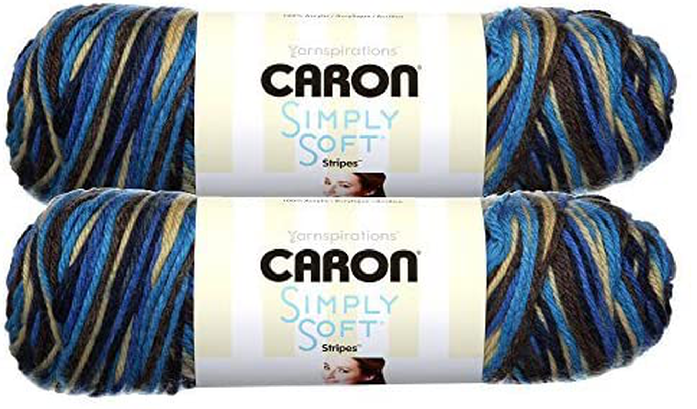 Caron Simply Soft Bulk Buy Paints 100% Acrylic Yarn (2-Pack) ~ 5 oz. Skeins