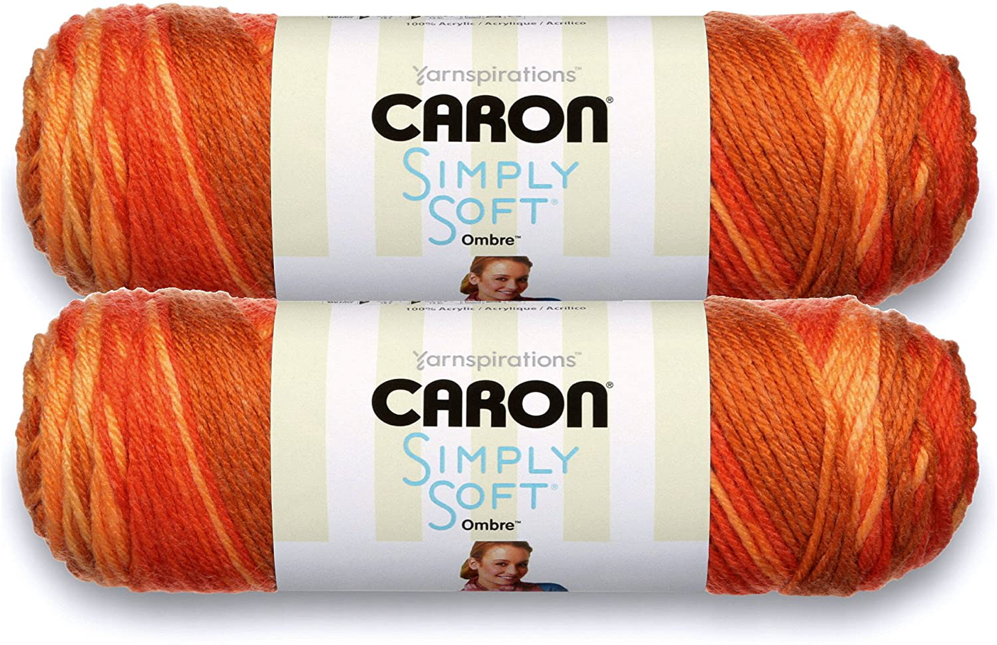 Caron Simply Soft Bulk Buy Paints 100% Acrylic Yarn (2-Pack) ~ 5 oz. Skeins