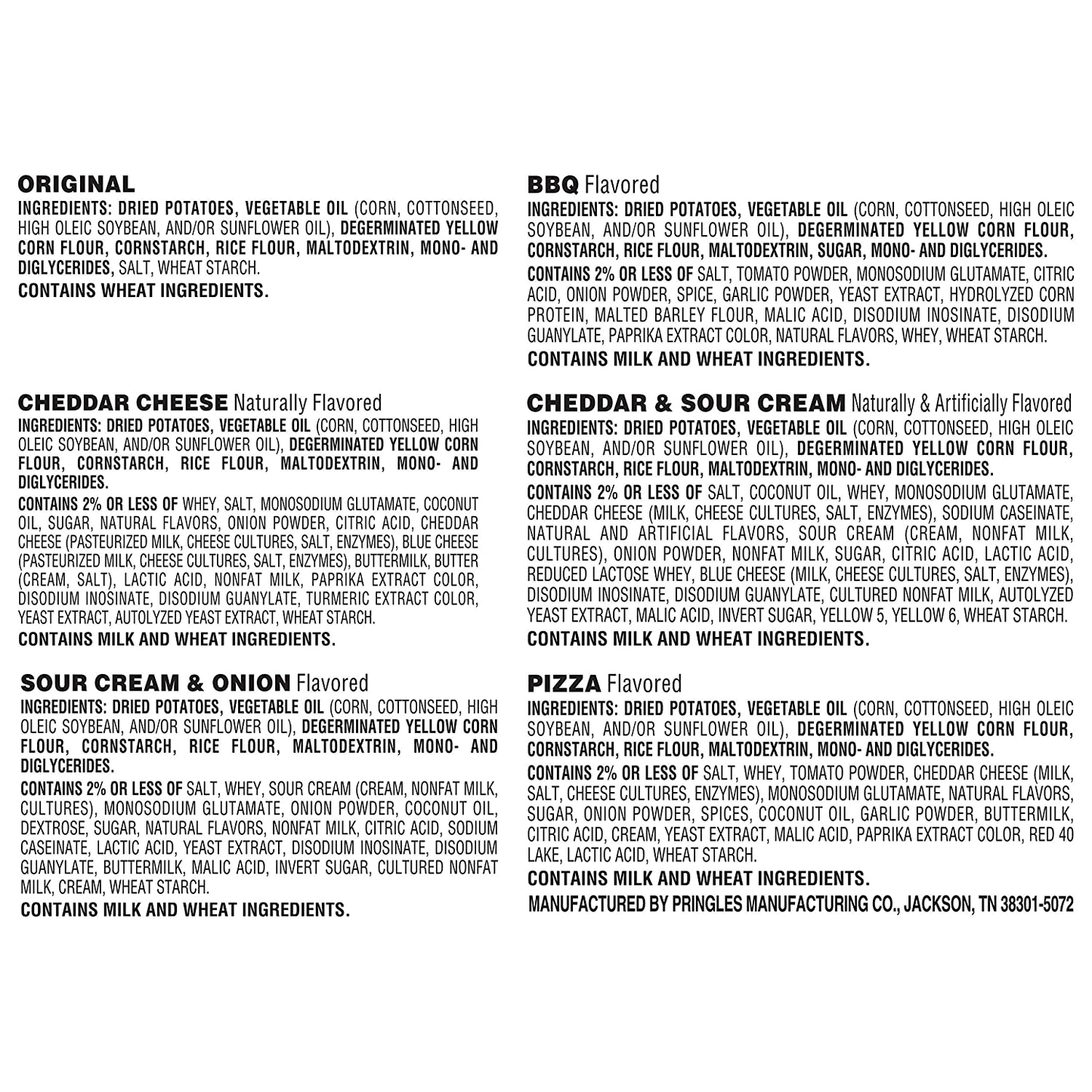 Pringles Potato Crisps Chips, Lunch Snacks, Office and Kids Snacks, Snack Stacks, Variety Pack, 19.5Oz Box (27 Cups)