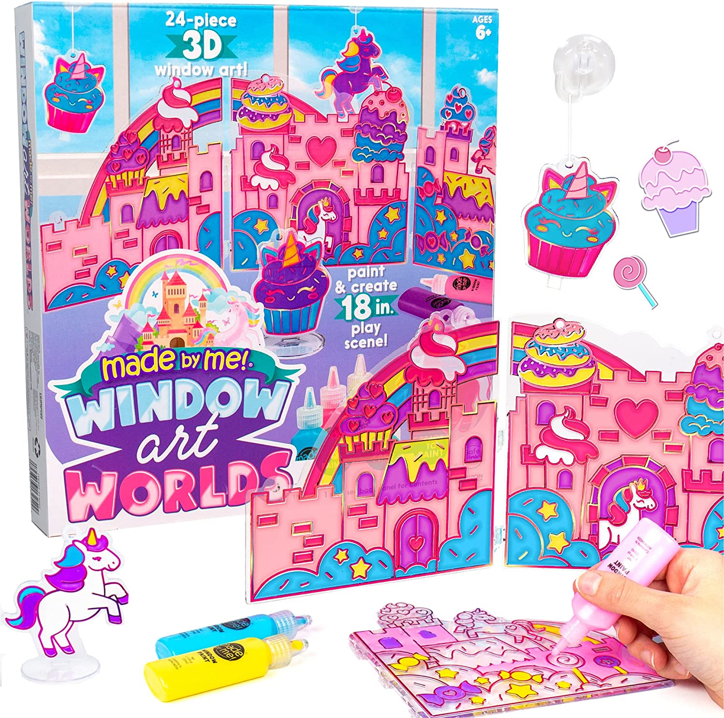 Made by Me Create Your Own Window Art - Paint Your Own Suncatchers - DIY Suncatchers - Arts and Craft Kits for Kids Ages 6, 7, 8, 9