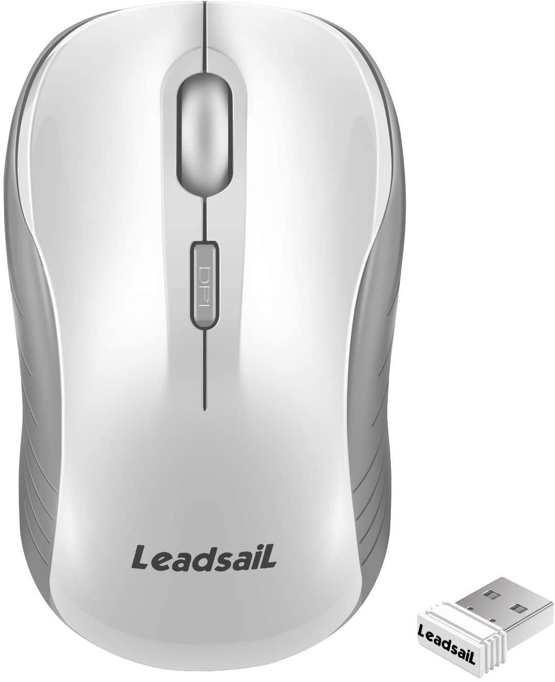 Wireless Mouse Silent 2.4G USB Computer Mouse Compact Optical Cordless Mouse Mini Quiet Wireless Mice, Noiseless, 4 Buttons, 3 Adjustable DPI Mobile Mouse for Pc/Laptop/ Windows/Mac/Linux
