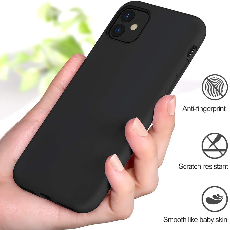 Gel Rubber Full Body Protection Cover Case Drop Protection Case Liquid Silicone Case Compatible with iPhone 11 6.1 inch