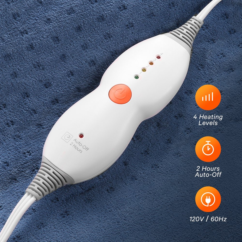 Large Heating Pad 12''X24'' with 4 Heat Settings, Auto Shut-Off