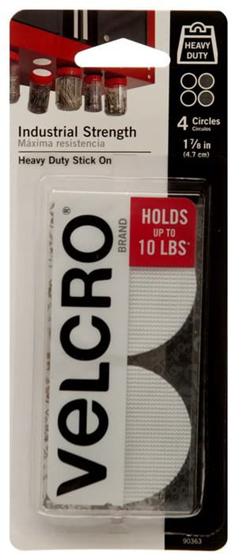 VELCRO Brand Industrial Fasteners Stick-On Adhesive | Professional Grade Heavy Duty Strength | Indoor Outdoor Use