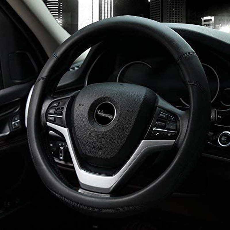 Valleycomfy Microfiber Leather Steering Wheel Covers