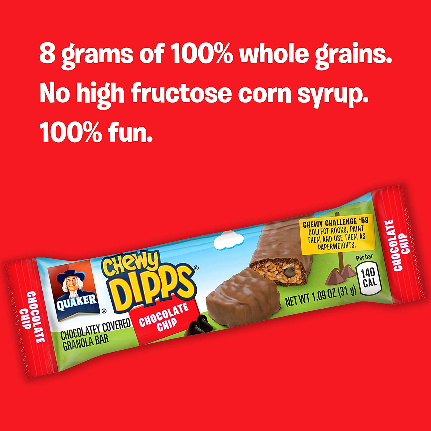 Quaker Chewy Granola Bars, Chewy & Dipps Variety Pack, (58 Bars)