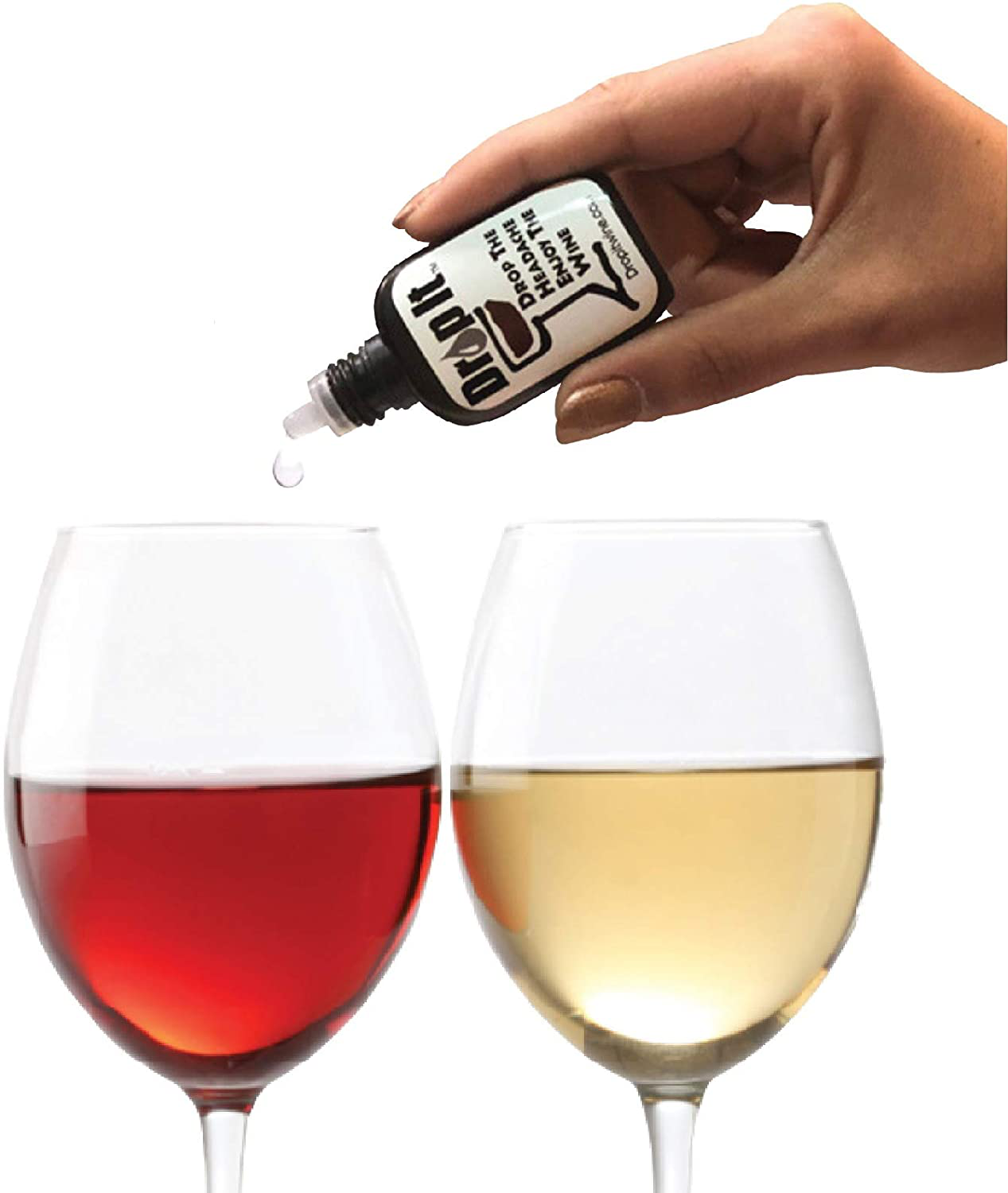 Drop It Wine Drops, 1 Pack - Only Product to Naturally Remove Both Wine Sulfites and Wine Tannins - Can Eliminate Wine Headaches, Wine Allergies and Histamines in 20 Seconds - a Wine Wand Alternative