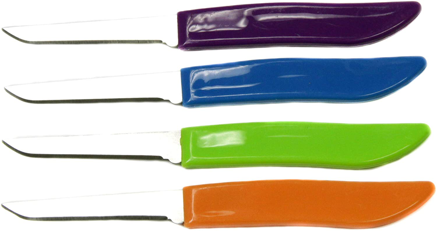 Chef Craft Select Paring Knife Set, 2.5 Inch Blade 8 Inch in Length 4 Piece, Assorted