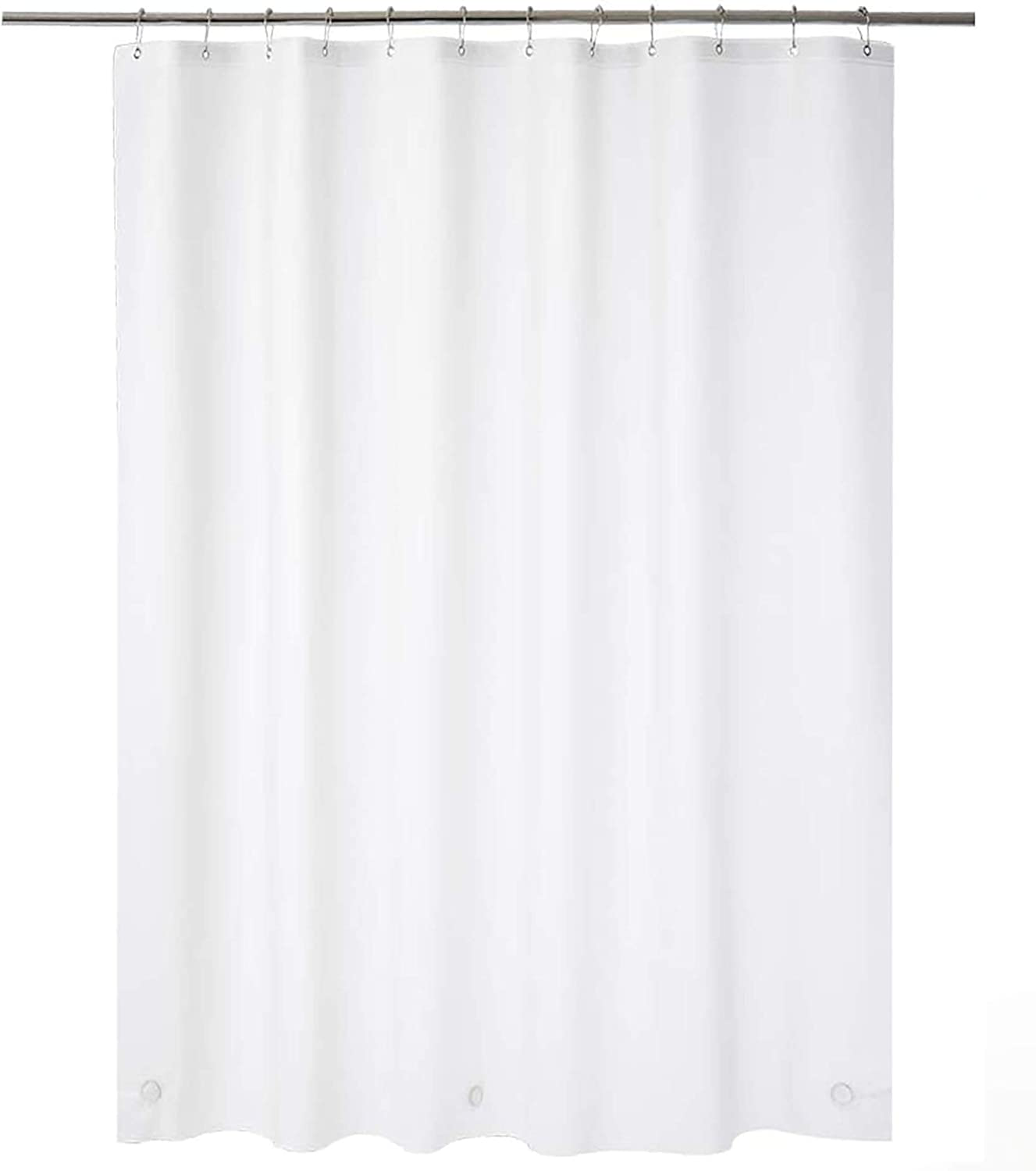 AmazerBath Plastic Shower Curtain Liner, Thick Bathroom Shower Curtains with Heavy Duty Clear Stones and Grommet Holes