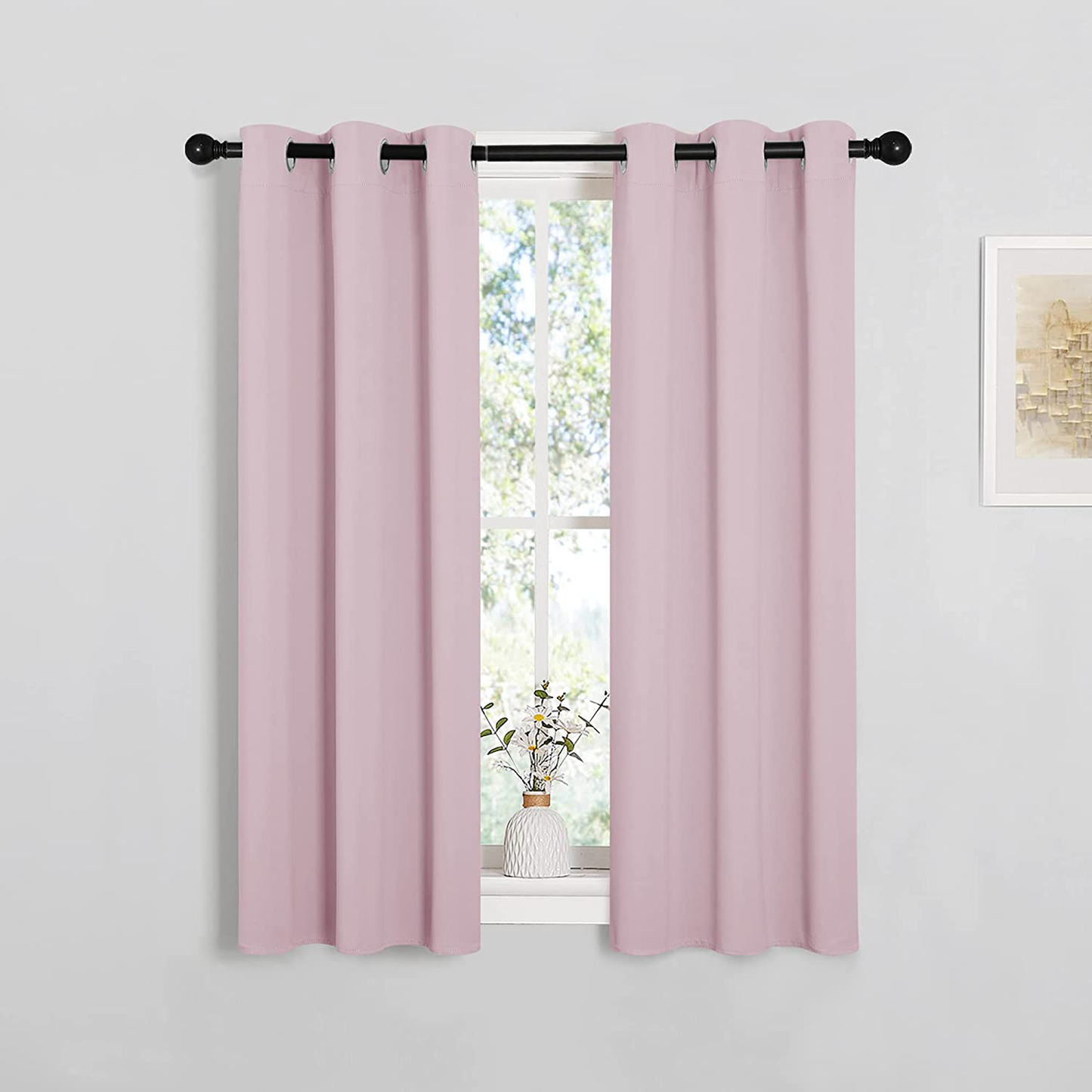 NICETOWN Window Treatment Energy Saving Thermal Insulated Solid Grommet Blackout Curtains/Drapes for Living Room (Royal Blue, 1 Pair, 42 by 84-Inch)