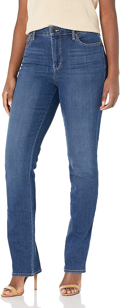 Gloria Vanderbilt Women's Rail Straight Leg High Rise Jean