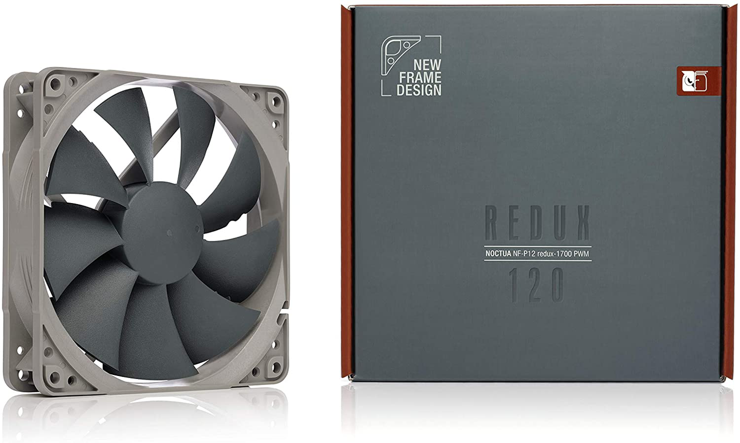 Noctua NF-P12 redux-1700 PWM, High Performance Cooling Fan, 4-Pin, 1700 RPM (120mm, Grey)