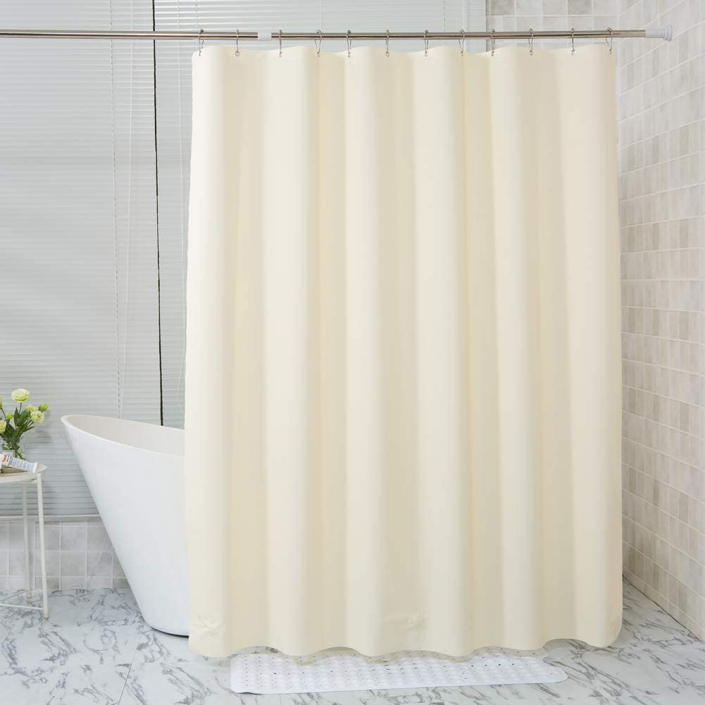 AmazerBath Plastic Shower Curtain Liner, Thick Bathroom Shower Curtains with Heavy Duty Clear Stones and Grommet Holes