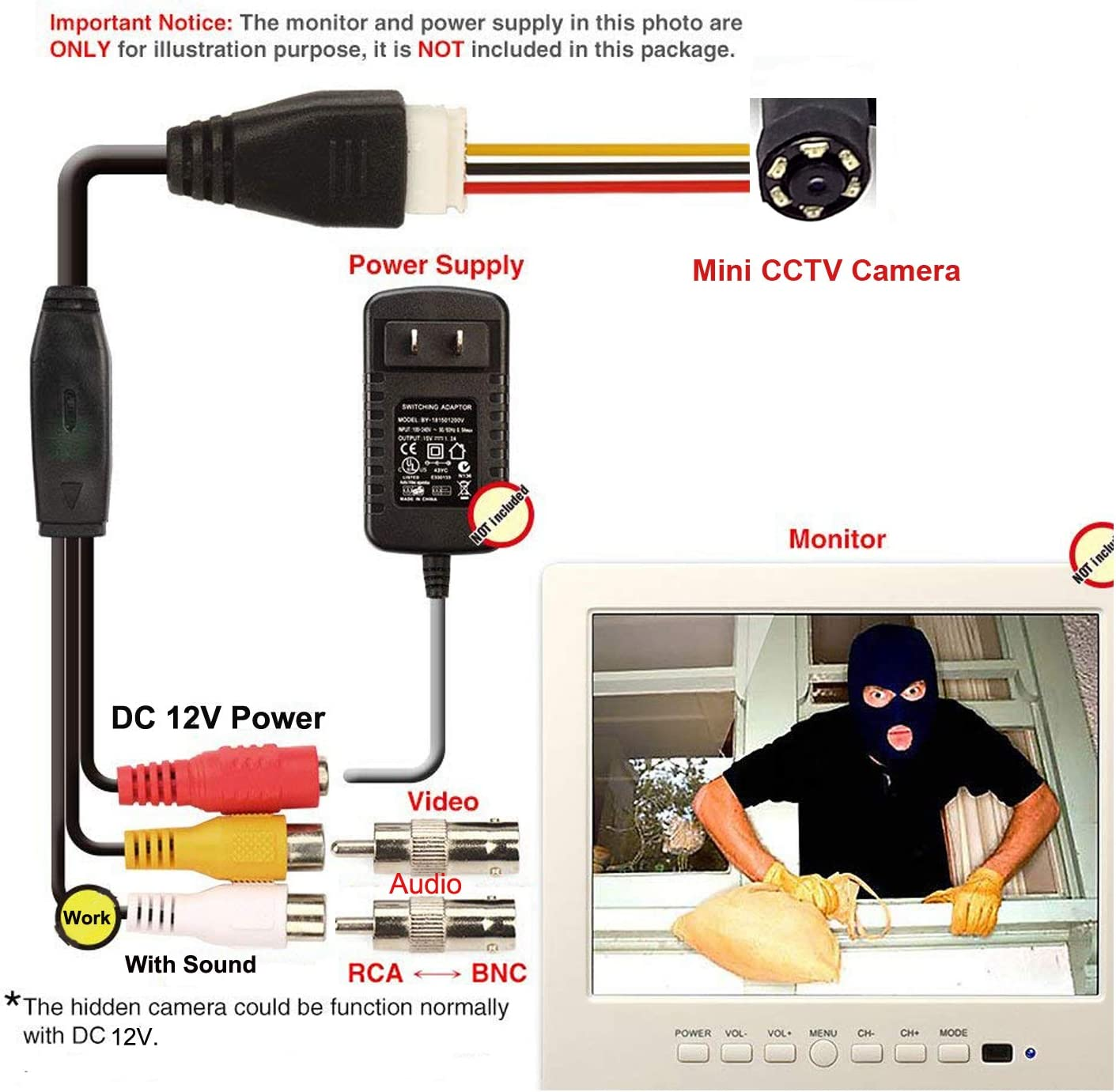 Hd Mini Spy Pinhole Security Camera 90Degree 1000Tvl 6PCS Infrared IR Leds Night Vision Pipe Snake Hidden Mini CCTV Surveillance Camera Mini Aanalog Camera