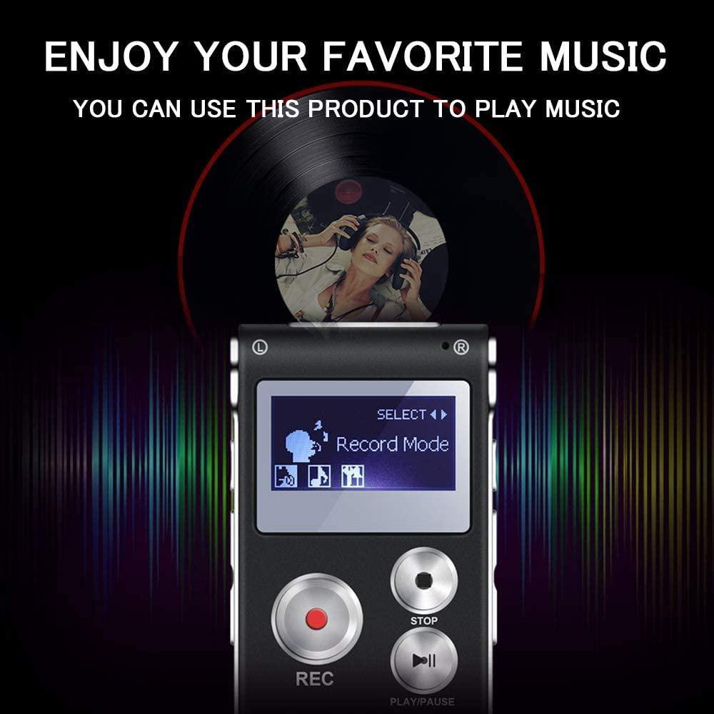 Digital Voice Recorder Voice Activated Recorder for Lectures, Meetings, Interviews Aomago 8GB Audio Recorder Mini Portable Tape Dictaphone with Playback, USB, MP3