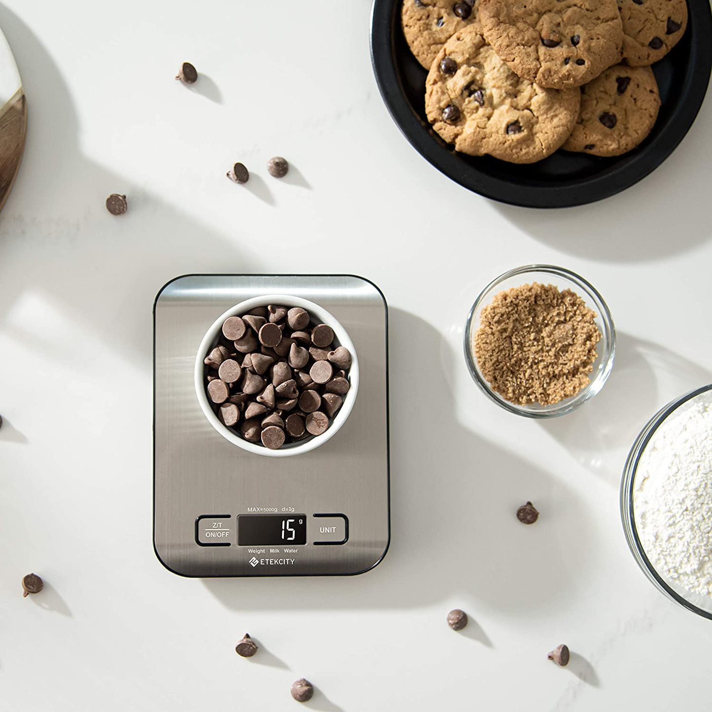 Etekcity Food Kitchen Scale, Digital Grams and Ounces for Weight Loss, Baking, Cooking, Keto and Meal Prep, Small, 304 Stainless Steel
