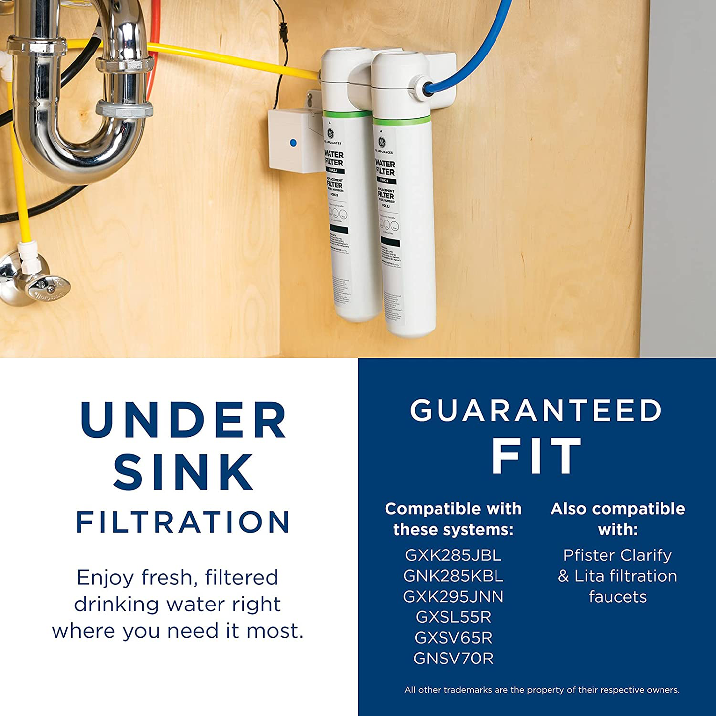 GE FQK1K Replacement Water Filter, 1 Count (Pack of 1), White