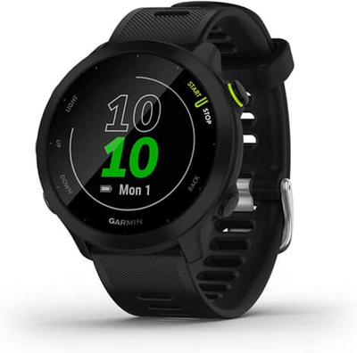 Garmin Forerunner 55, GPS Running Watch with Daily Suggested Workouts, up to 2 Weeks of Battery Life