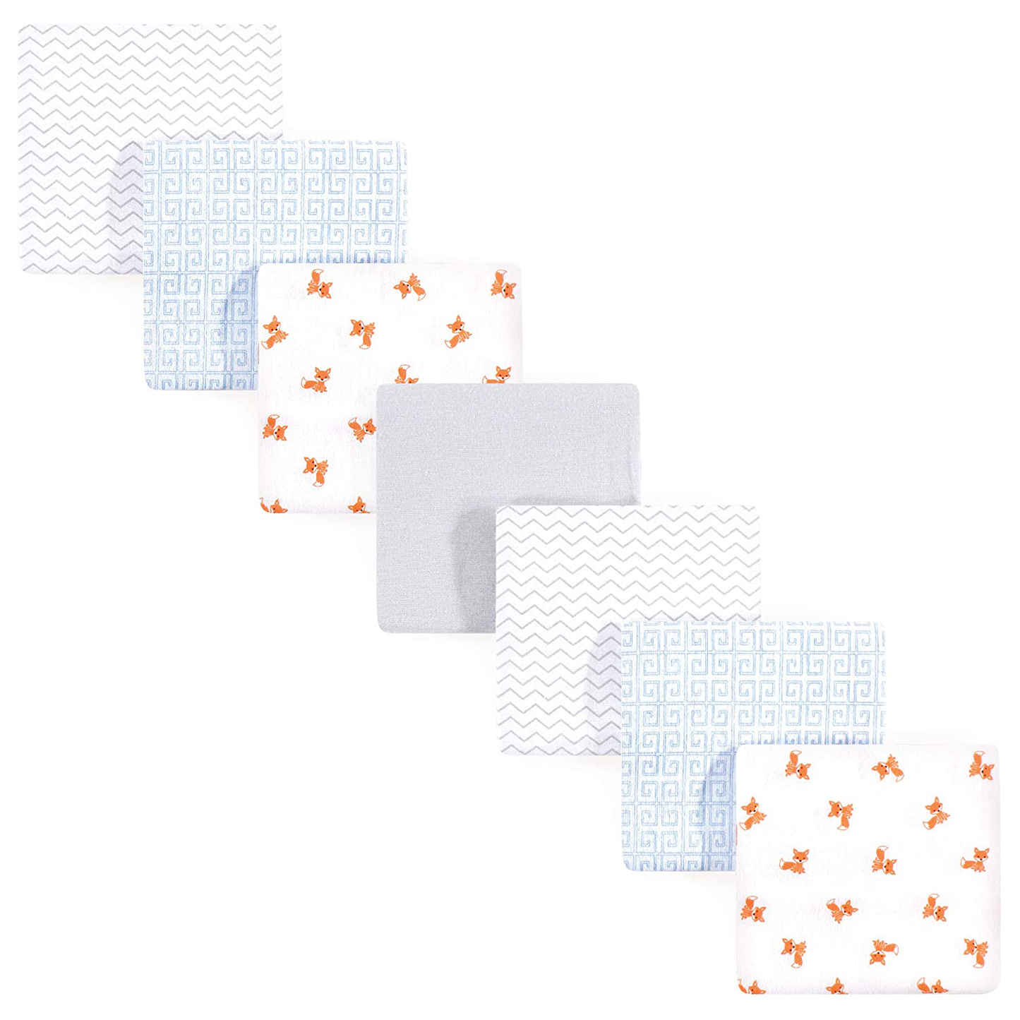 Luvable Friends Unisex Baby Cotton Flannel Receiving Blankets Bundle, Abc, One Size