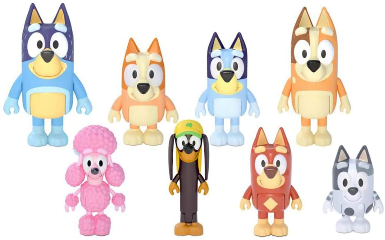 Bluey and Friends 4 Pack of 2.5-3" Poseable Figures