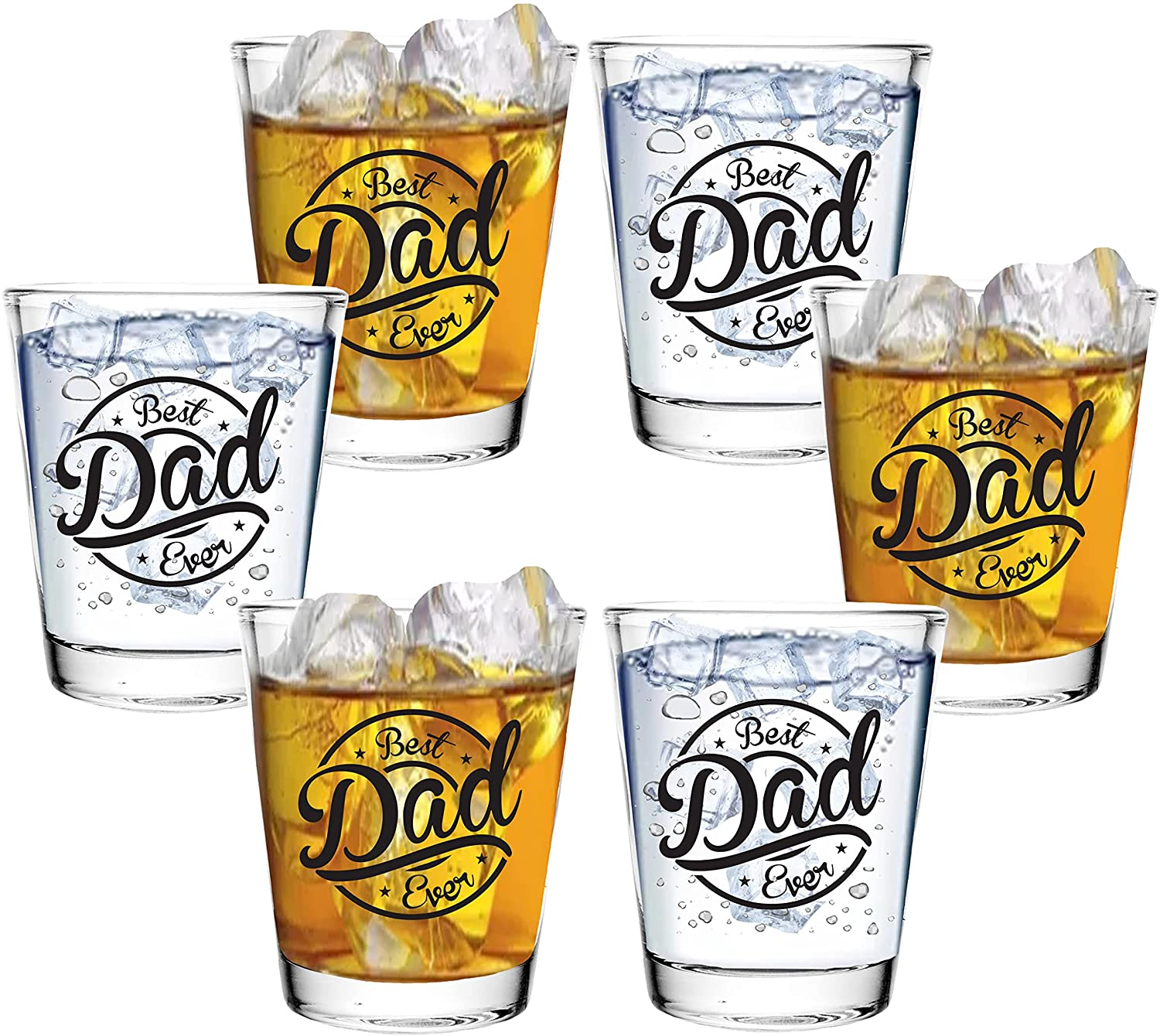 Best Mom Shot Glasses Gift - "Best Mom Ever" - Unique Novelty Present for Mother’S Day, Birthday, Anniversary – Ideal Present for Mom, Wife, New Mom - 2 Oz - Set of 6 - with Gift Box - by Bisyata