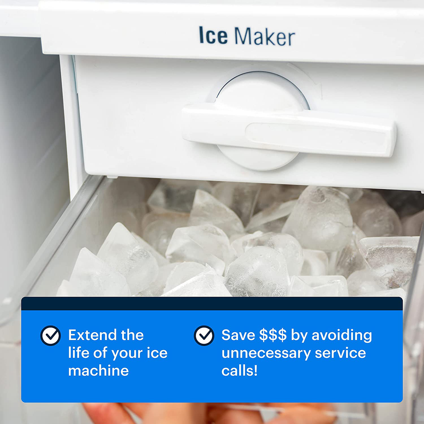 2-Pack Essential Values Ice Machine Cleaner 16 fl oz, Nickel Safe Descaler | Ice Maker Cleaner Compatible with All Major Brands - Made in USA