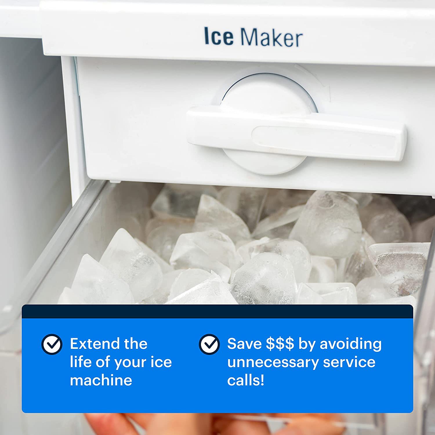 2-Pack Essential Values Ice Machine Cleaner 16 fl oz, Nickel Safe Descaler | Ice Maker Cleaner Compatible with All Major Brands - Made in USA