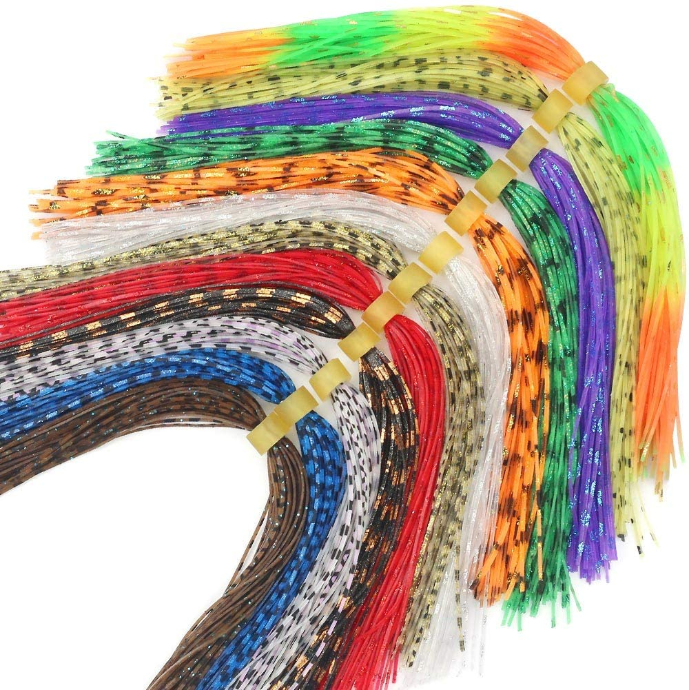Fly-Tying-Materials-Rubber-Legs-Silicone-Rubber-Skirt 12-24 Colors Fly Tying Supplies