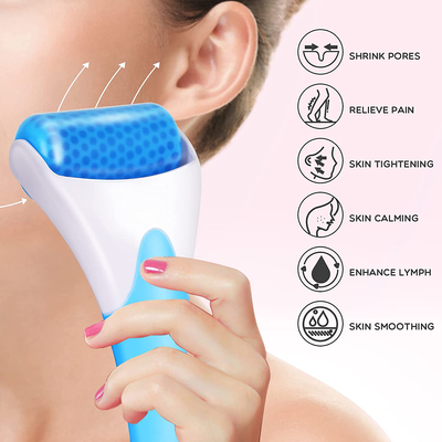 Ice Roller for Face Eye Puffiness, Teenitor Ice Face Roller Massager TMJ Migraine Pain Relief and Minor Injury Therapy Cold Freezer Tighten Skin Care Products