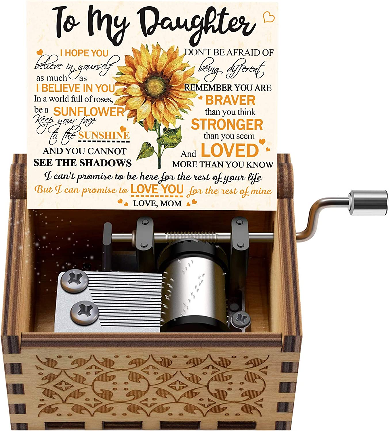 Engraved Color Music Box - Gift for Daughter from Mom - Don T Be Afraid of Being Different (Mb-370-Momdau) Christmas Gift Ideas for Her