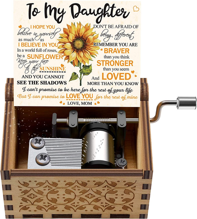 Engraved Color Music Box - Gift for Daughter from Mom - Don T Be Afraid of Being Different (Mb-370-Momdau) Christmas Gift Ideas for Her