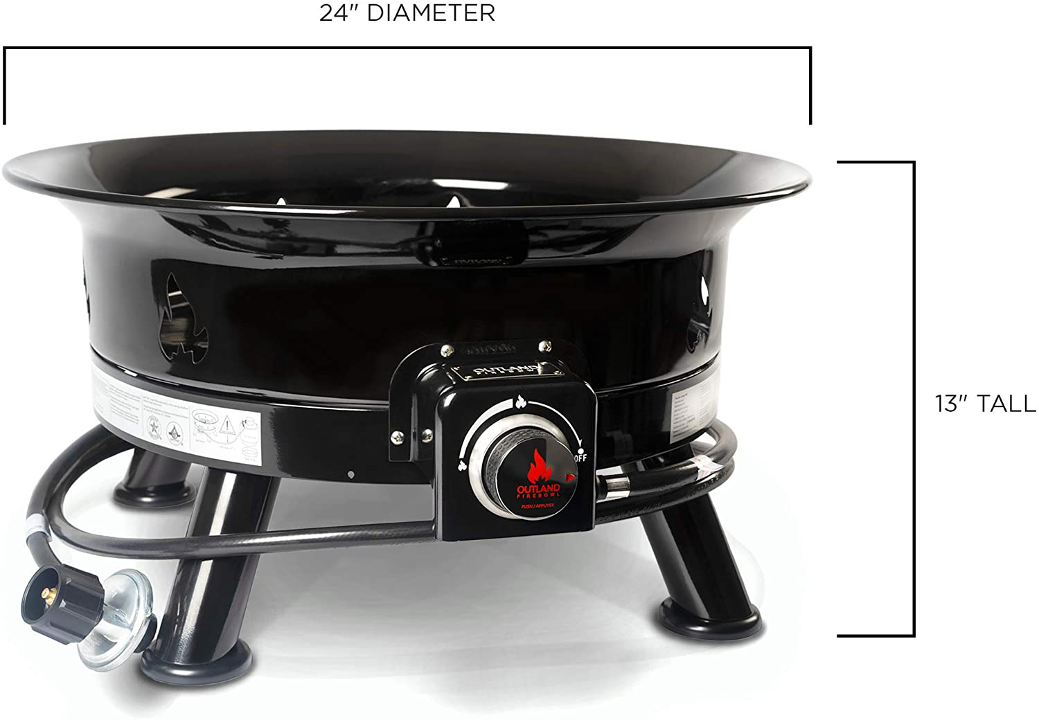 Outland Living Firebowl 883 Mega Outdoor Propane Gas Fire Pit with UV and Weather Resistant Durable Cover