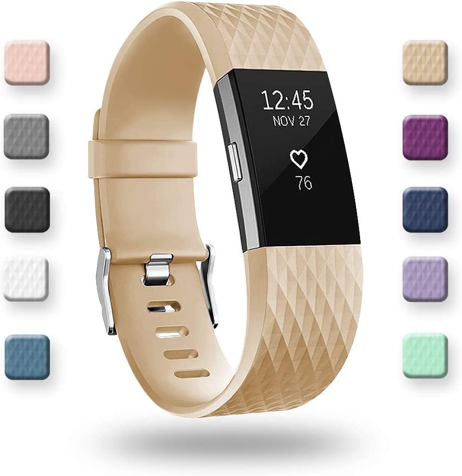 Replacement Bands Compatible for Fitbit Charge 2, Classic & Special Edition Adjustable Sport Wristbands