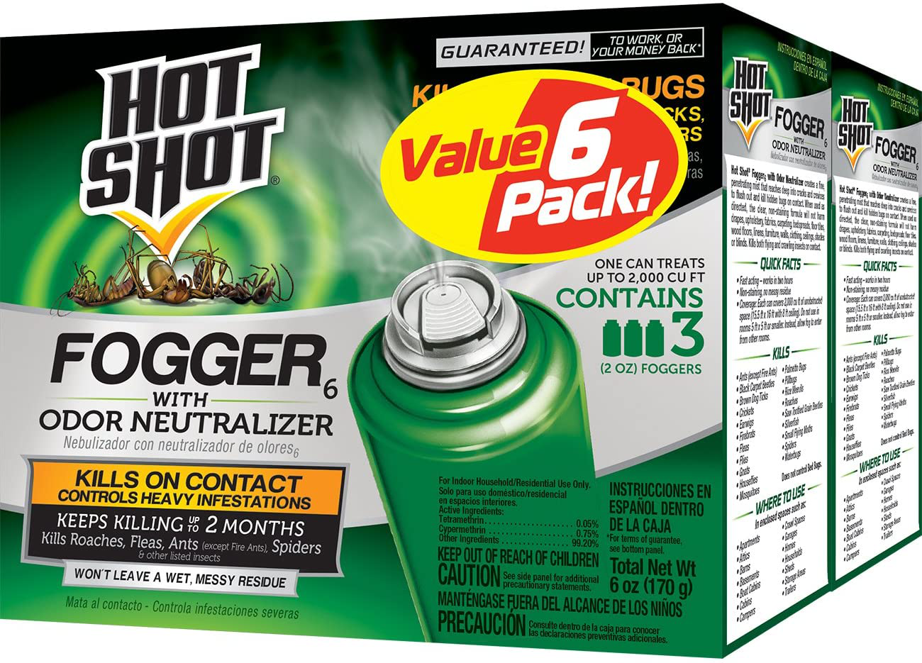 Hot Shot Indoor Fogger With Odor Neutralizer, 24 - count