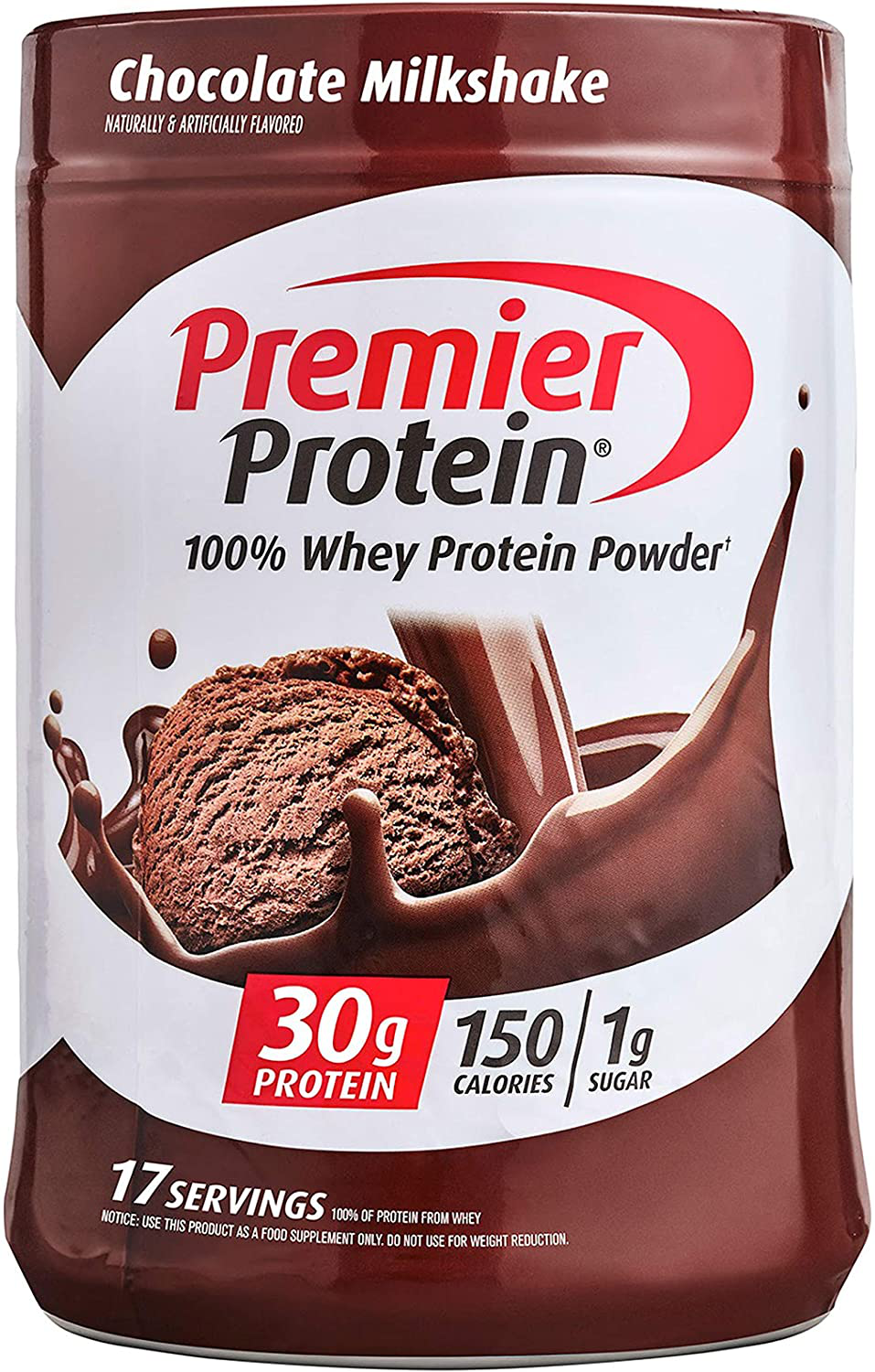 Premier Protein 100% Whey Protein Powder(Keto Friendly, No Soy Ingredients, Gluten Free), 23.9 Oz